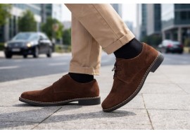 Pantofi barbati casual din piele naturala intoarsa - Model Maro Brun PAVELMARO